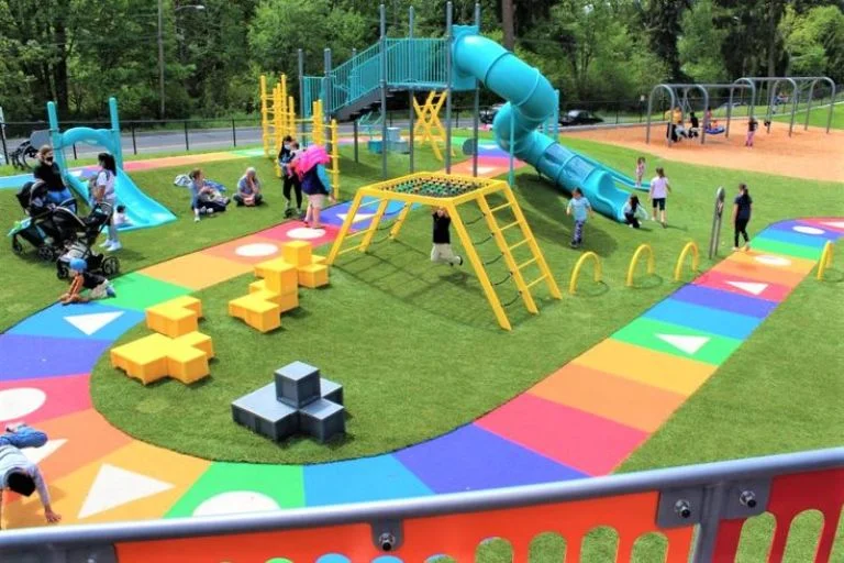 Safe and modern kids play area at residential complex